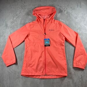 Columbia Switchback II Rain Jacket Youth Girls L 14/16 Coral Pink NWT Hooded
